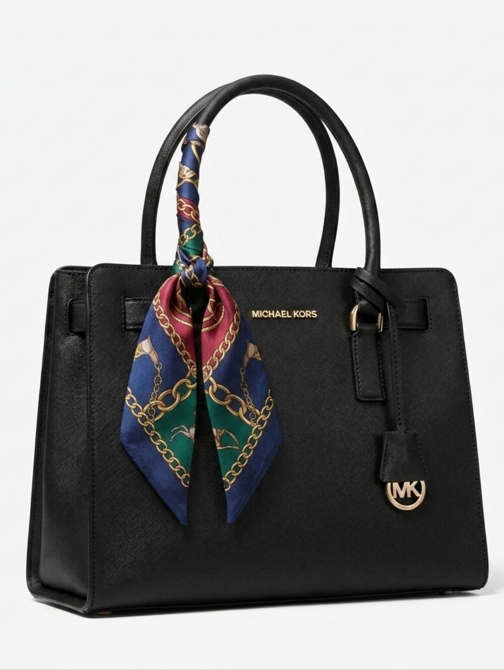 Michael Kors Dillon Satchel in black With Silver Hardware - Picture 1 of 14